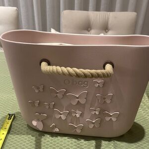 O Bag Women's Pink Butterfly Tote Bag